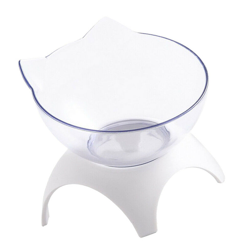 2x Cat Kitty Elevated Bowls Raised Container For Cats And