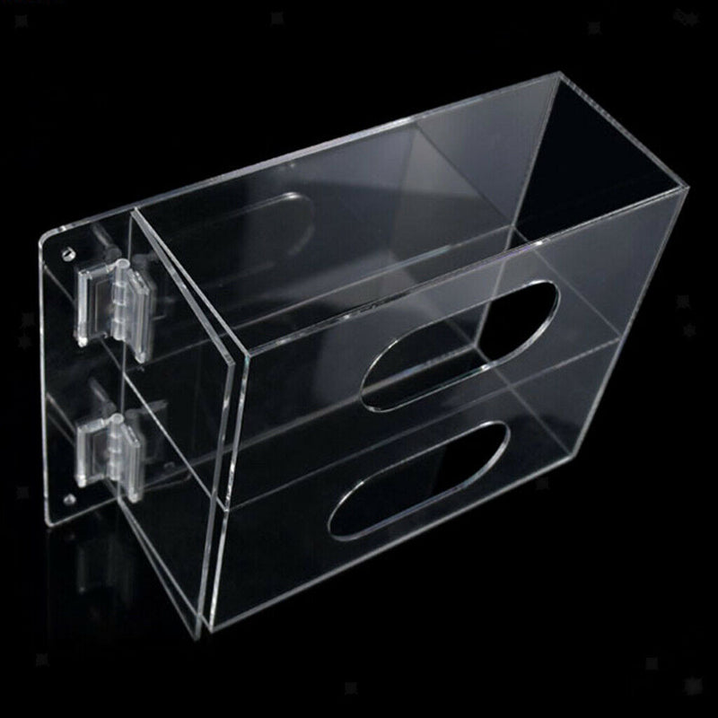 2PCS Acrylic Double Capacity Facemask Dispenser Case Organizer with Cover