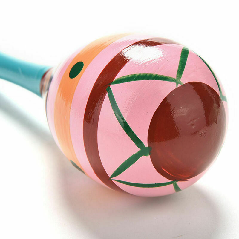 Wooden Maraca Wood Rattles Kids Percussion Musical Hand Shaker-Toys Instrum X8J5