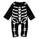 One Piece Skeleton Halloween Costume Bodysuit Baby Boys Girls Play Romper 80