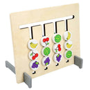 Wooden Four-Color Fruit Logic Game Children Kids Early Educational Toys Set