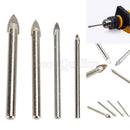 4pcs Porcelain Spear Head Ceramic Tile Glass Marble Drill Bits Set 4/6/8/10mm