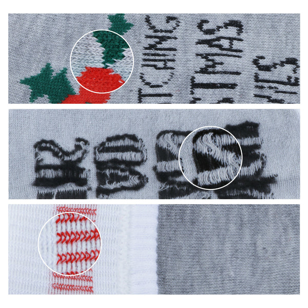 Unisex Christmas Design Socks Cotton Novelty Festive Sock One Size Pale Grey