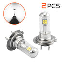 2X H7 80W 3000LM 6000K CREE LED White Fog DRL Driving Car Head Light Lamp Bulb Z