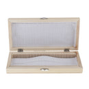 Wooden Cork Lined 50 Place Microscope Slide Box - 8.94x4.33x1.42inch