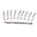 10Pcs High precision 23# Carbon Steel Blades PCB Circuit Board +1Pcs 4 #Handle