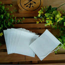 100x Tea Filter Bags Empty Drawstring Disposable Tea Infuser Teabags 7x9.5cm