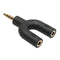 Headset Adapter Kit U Shape 3.5mm Y Splitter for Audio Headphone and MIC blaF1I7