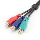 3.5mm Mini AV Male To 3RCA Female Audio Video Cable Stereo Jack Adapter Cord  Ew