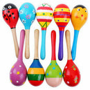 Hot Cute Wooden Maraca Rattles Musical Instrument Baby Children Shaker Toys Gift