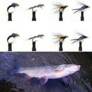 8PCS Holographic Prince Nymph Trout Fishing Flies Size 12#,10# Pretty U6H9
