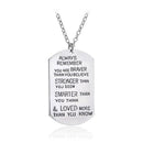 Lettering Always Remember You Are Braver Pendant Inspirational Necklace Jewelr3C