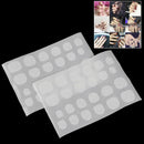 240pcs Double-side Adhesive Tips White False Nails Tool Nail Glue Tool~