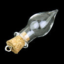 10 Glass Bottle Cork Glass Bottle Pendant, Water droplets shape S6V3