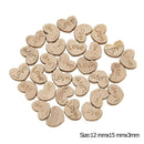 200pcs/Pack Wood Love Heart Shape Plaques Wedding DIY Art Craft Decoration