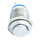 12mm DC 36V 2A Round Metal Latching Push Button ON/OFF Switch Waterproof