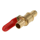 3/8" M/M Full Port Inline Brass Water Air Gas Fuel Line Shut-off Ball Valve Top
