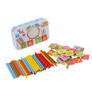 Math Kids Number Cards & Counting Stick Building Block &Metal Box Baby Preschool
