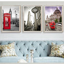 London Street Scene Unframed Spraying Painting Wall Art Home Office Welt RGU