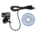 USB Webcam Web Cam Camera with MIC CD for Desktop PC Laptop Black