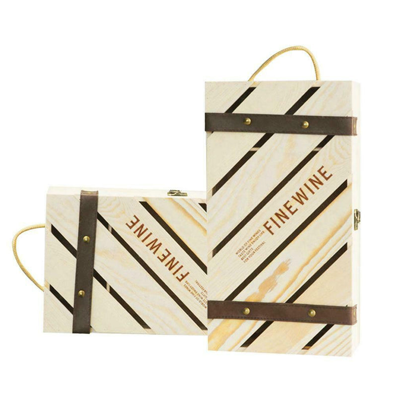 Champagne Engagement Wooden Gift Box Wine Wedding Gift NTN1