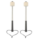 2PCS Drum Mallet with Stainless Steel Hand Grip Percussion Bass Drum Stick