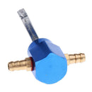 2x 2-Way 1/4'' 6mm Fuel Petrol Tap Valve On Off Switch Flow Control Blue
