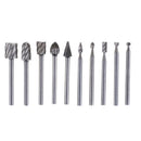 10pcs 1/8 Inch Shank Milling Rotary File Burrs Bit Set Wood Carving Rasps jvJC~ï¼ˆ