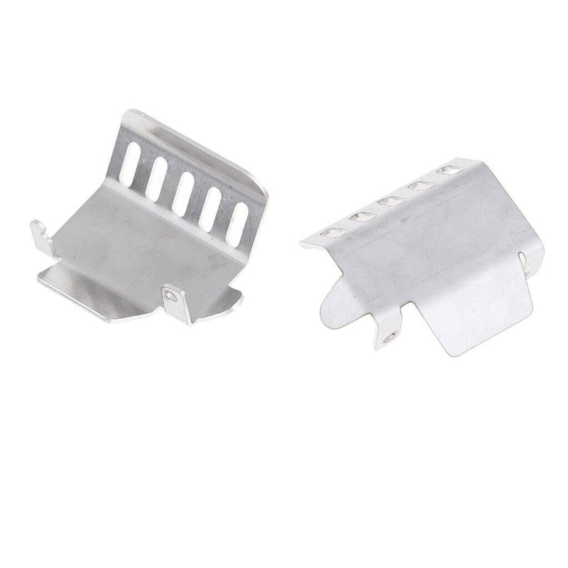 2x Stainless Steel Chassis Alxe Skid Plate for 1/10 Traxxas RC Rock Crawlers