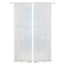 Leaf Embroidered Bedroom Half Blackout Curtain Living Room Window Blinds