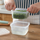 Green Onion Crisper Kitchen Ginger Garlic Storage Box Refrigerator Fruit Po