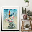 Pig Chicken Rhinestone Full Round 5D DIY Diamond Painting Kit Wall Picture