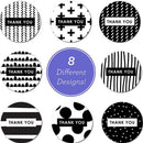 500pcs 1.5inch 8 Black Style Thank You Stickers Labels Sealing StickersB Hn