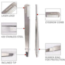 1*Double-sided Stainless Steel Comb Eyebrow Tweezers Tools Removal Hair H7K4