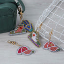 5PCS DIY Point Drill Keychain Pendant Metal Shapes Handmade Backpack Ornament