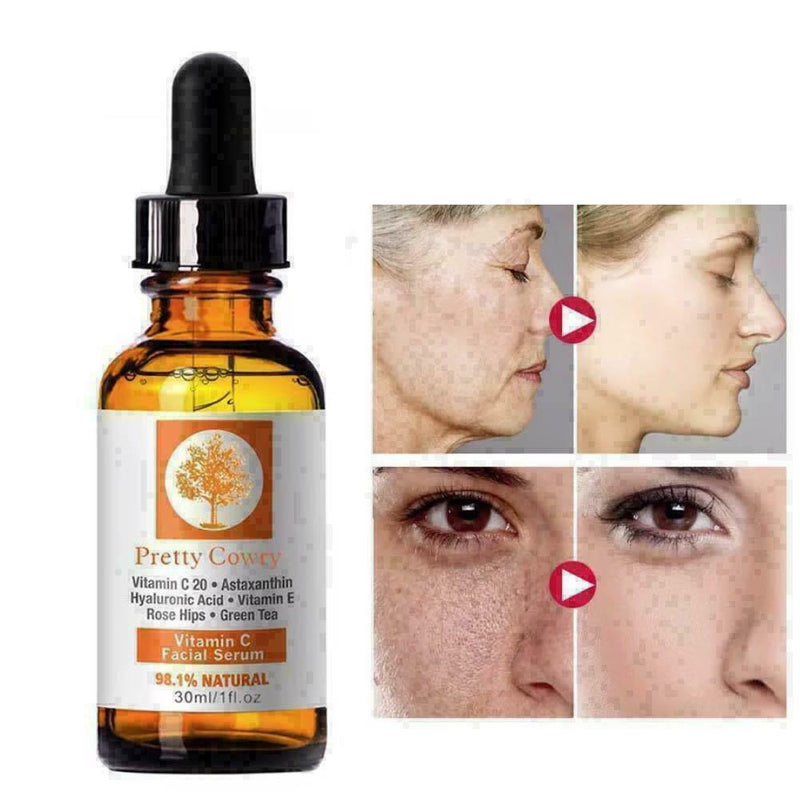 30ml Spots Remove Vitamin C Essence Face Serum Green Tea Oil Hyaluronic Aci M8T9