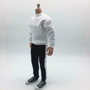 1/6 Scale Round Collar Sweatshirt Top Outfit and Striped Pants For 12'' HT PH