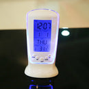 LED Digital Alarm Clock Night Light Electronic Calendar Thermometer Displ Ew