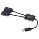 USB 3.1 Type C Male To Female Dual USB 2.0  2 In 1 OTG HUB Adapter Cable