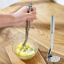 Practical Stainless Steel Tube Handle Potato Masher Mashed Vegetable Device A9B8