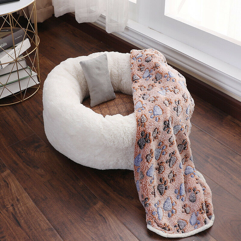 Long Plush Super Soft Pet Bed Kennel Dog Round Pet Winter Warm Sleeping Bag
