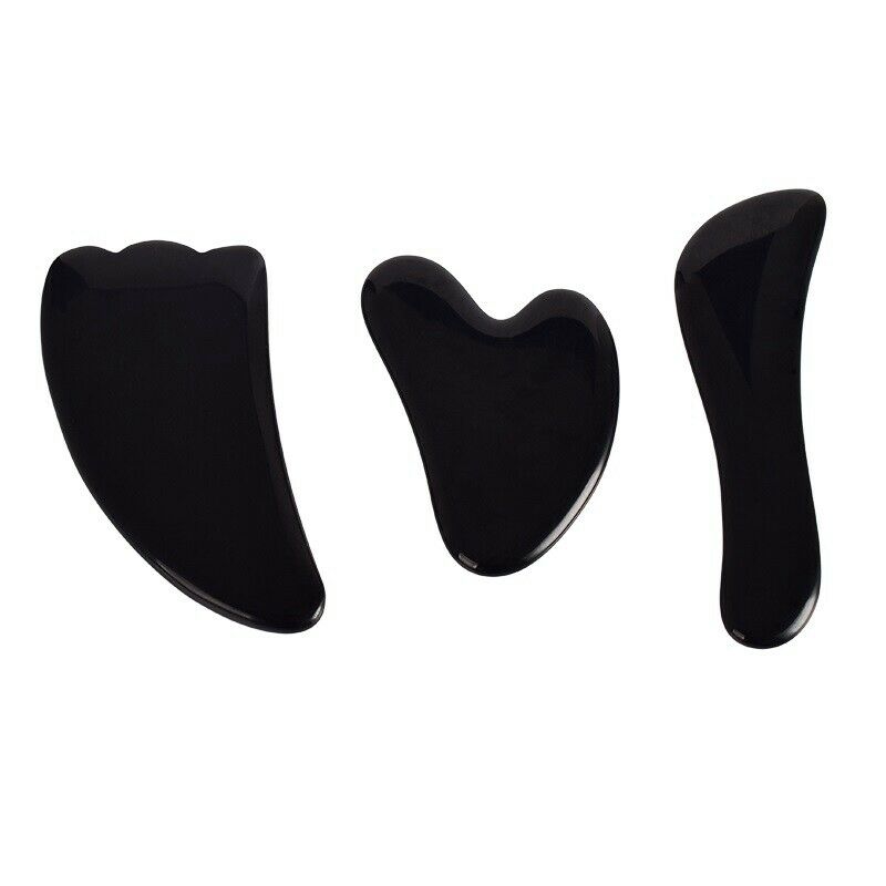 Face Full Body Scraper Black Obsidian Scraping Board Set Back Ankle Scrapin V4J3