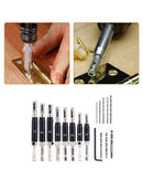 17 Pcs Self Centering Hinge Tapper Screw Core Drill Bit Set Woodworking