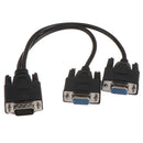 15Pin VGA Male to 2 VGA SVGA Female Adapter Splitter Video Monitor CabEF  Ew