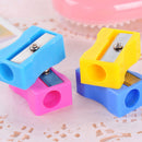 3pcs Candy Color Geometric Plastic Pencil Sharpener Kids School Office Tool New