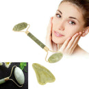 Facial Massage Roller Double Heads Jade Stone Face Body Skin RelaxationJ Bj