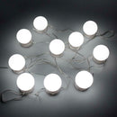 10pcs Makeup Mirror Vanity LED Soft Light Bulbs Kit Cosmetic Lighting White Set