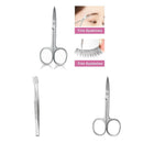 Eyelash Tweezers Clip Extension False Lash Eyebrow Scissor Applicator Tools