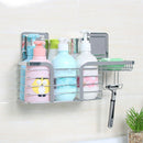 Stainless Steel Bathroom Storage Shelf Punch-Free Kitchen Bathroom Toilet W