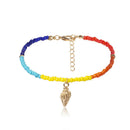 Boho Shell Foot Chain Handmade DIY Weave Colortful Anklet Bracelet Women JewelFT